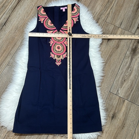 Lilly Pulitzer Gabby Shift Dress Navy Blue Size 8 - Picture 8 of 10